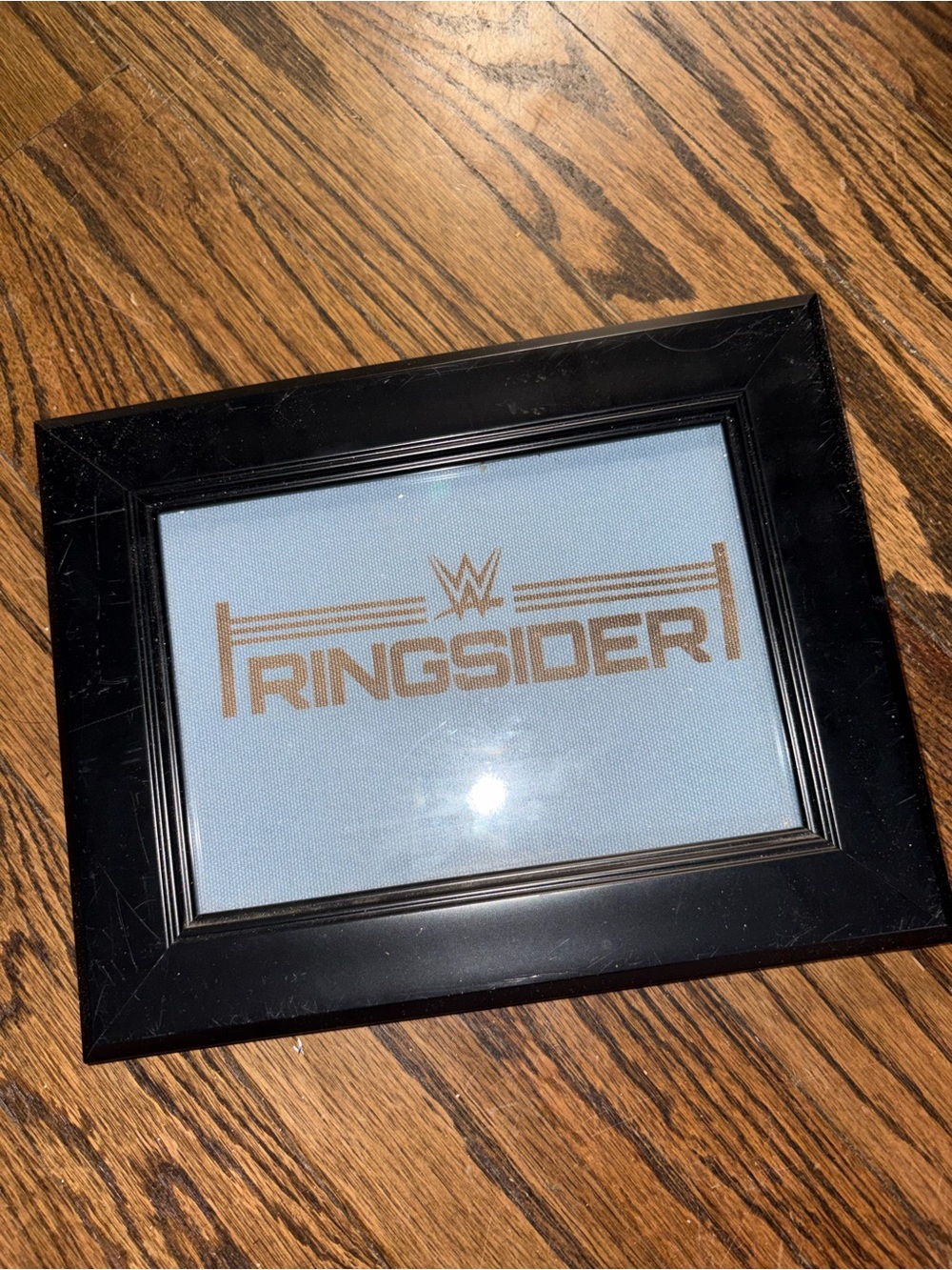 WWE Ringsider Framed Wall Art - Black Frame, Light Blue Mat